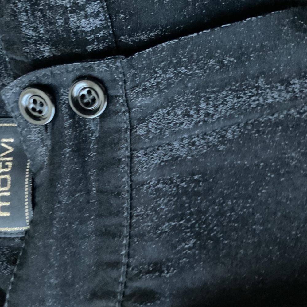 MOTIVI Black Pants size 10 Shiny Rayon/Wool blend - Picture 6 of 15